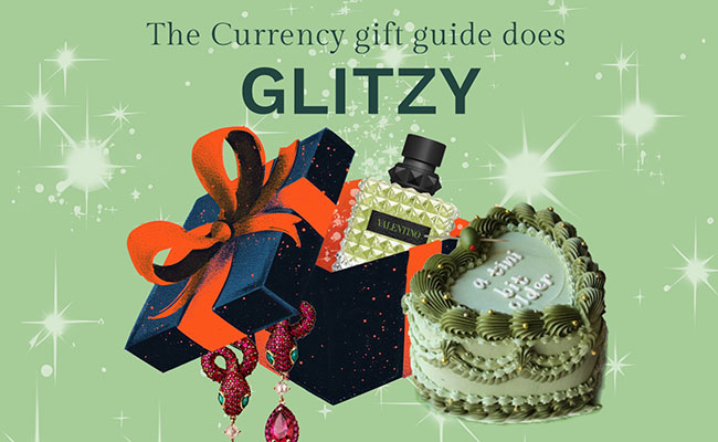 The cover image of the Currency gift guide to glitzy gifts