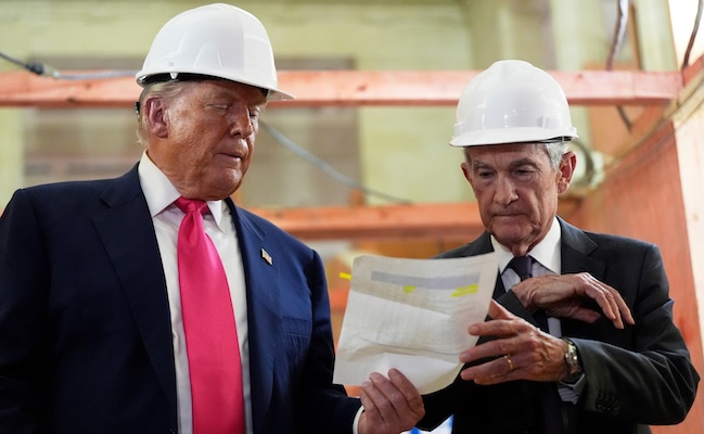 Donald Trump and Jerome Powell